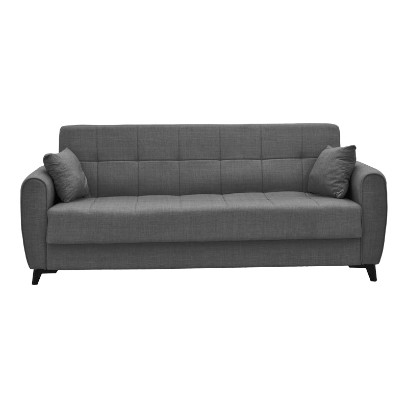 Canapea extensibila cu depozitare pentru trei persoane Lincoln, tesatura, Diverse culori, 225x85x90 cm, 85x225 cm - Gri închis | SKU: 328-000018 | Canapea extensibila cu depozitare pentru trei persoane Lincoln, tesatura, 225x85x90 cm, 85x225 cm, varianta Gri închis, produs pentru amenajarea locuinței, disponibil online în România la CasaMob