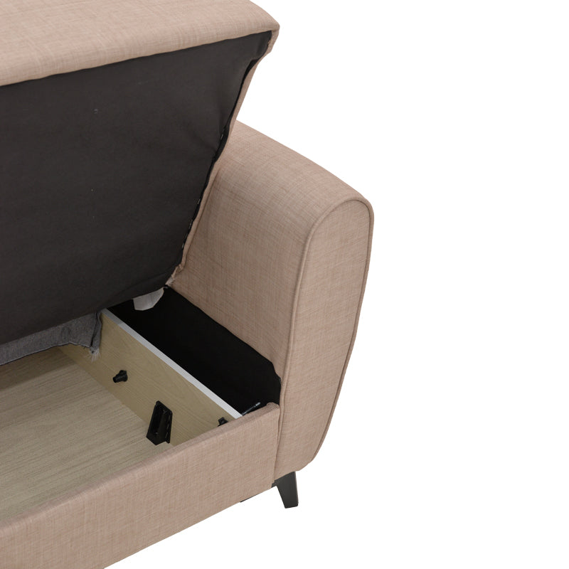 Canapea extensibilă cu depozitare Lincoln, Diverse culori, 165x85x90 cm - Bej | SKU: 328-000019 | Canapea extensibilă cu depozitare Lincoln, 165x85x90 cm, varianta Bej, produs pentru amenajarea locuinței, disponibil online în România la CasaMob