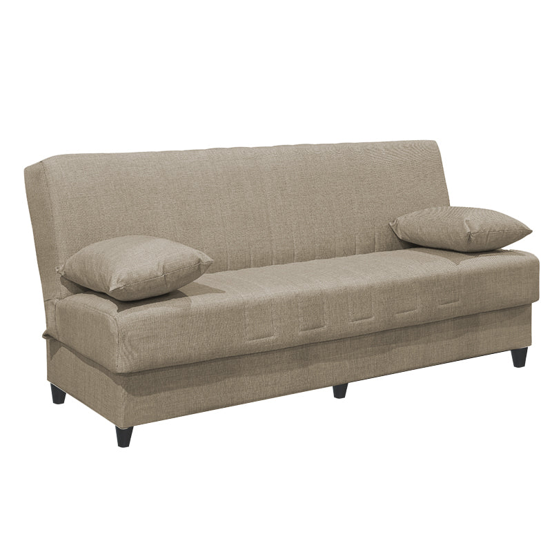 Canapea extensibilă 3 locuri Romina, cu spațiu de depozitare, Diverse culori, 190x85x90 cm - Crem | SKU: 328-000022 | Canapea extensibilă 3 locuri Romina, cu spațiu de depozitare, 190x85x90 cm, varianta Crem, produs pentru amenajarea locuinței, disponibil online în România la CasaMob