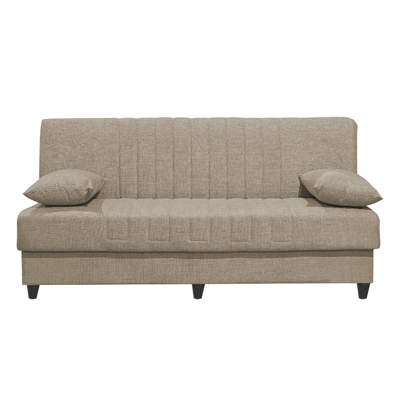 Canapea extensibilă 3 locuri Romina, cu spațiu de depozitare, Diverse culori, 190x85x90 cm - Crem | SKU: 328-000022 | Canapea extensibilă 3 locuri Romina, cu spațiu de depozitare, 190x85x90 cm, varianta Crem, produs pentru amenajarea locuinței, disponibil online în România la CasaMob