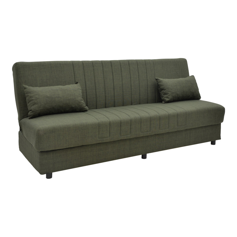 Canapea extensibilă 3 locuri Romina, cu spațiu de depozitare, Diverse culori, 190x85x90 cm - Verde | SKU: 328-000023 | Canapea extensibilă 3 locuri Romina, cu spațiu de depozitare, 190x85x90 cm, varianta Verde, produs pentru amenajarea locuinței, disponibil online în România la CasaMob