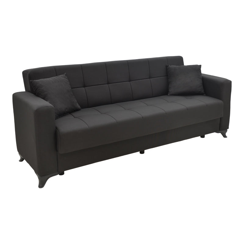 Canapea extensibilă cu depozitare Modesto, Diverse culori, 215x85x80 cm - Negru | SKU: 328-000029 | Canapea extensibilă cu depozitare Modesto, 215x85x80 cm, varianta Negru, produs pentru amenajarea locuinței, disponibil online în România la CasaMob