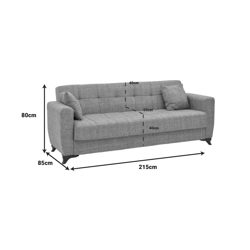 Canapea extensibilă cu depozitare Modesto, Diverse culori, 215x85x80 cm - Crem | SKU: 328-000043 | Canapea extensibilă cu depozitare Modesto, 215x85x80 cm, varianta Crem, produs pentru amenajarea locuinței, disponibil online în România la CasaMob