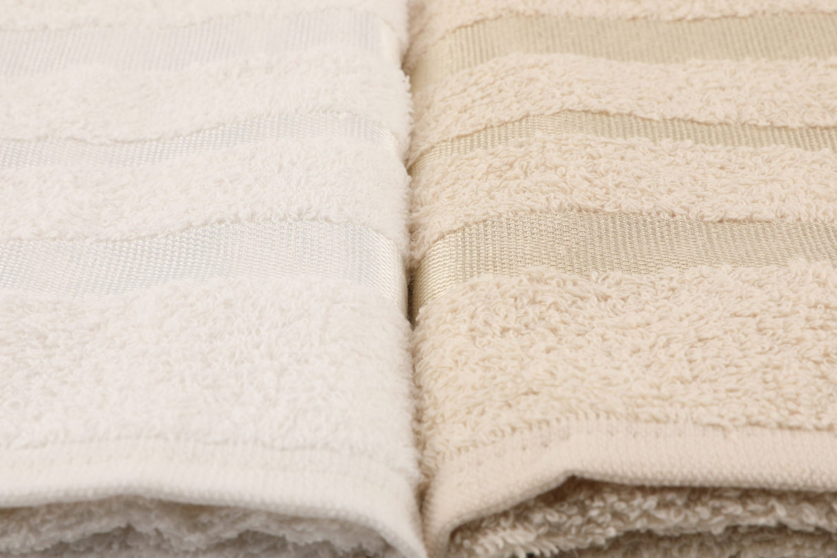 Set prosoape de baie 6 bucăți Flos, Diverse culori, 50x85 cm - Maro - Alb - Bej | SKU: 336EPJ1119 | Set prosoape de baie 6 bucăți Flos, 50x85 cm, varianta Maro - Alb - Bej, produs pentru amenajarea locuinței, disponibil online în România la CasaMob
