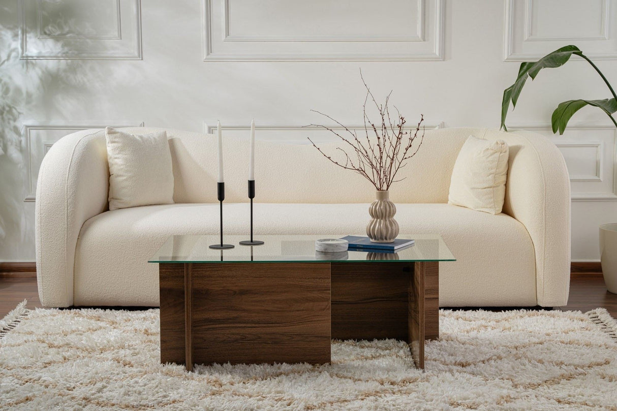 Măsuță de cafea Vetrino, Diverse culori, 105x65x40 cm - Venezia walnut | SKU: 353NRD1101 | Măsuță de cafea Vetrino, 105x65x40 cm, varianta Venezia walnut, produs pentru amenajarea locuinței, disponibil online în România la CasaMob