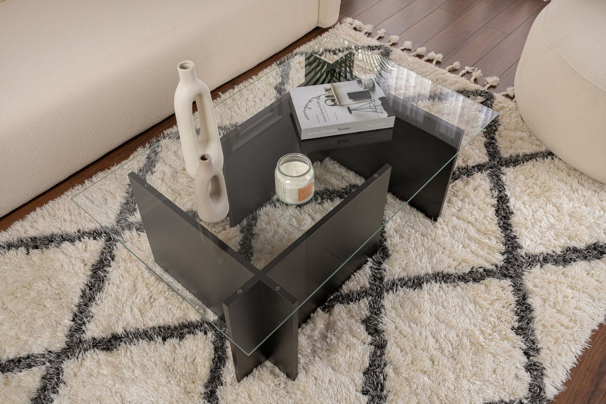 Măsuță de cafea Vetrino, Diverse culori, 105x65x40 cm - Wood black | SKU: 353NRD1103 | Măsuță de cafea Vetrino, 105x65x40 cm, varianta Wood black, produs pentru amenajarea locuinței, disponibil online în România la CasaMob