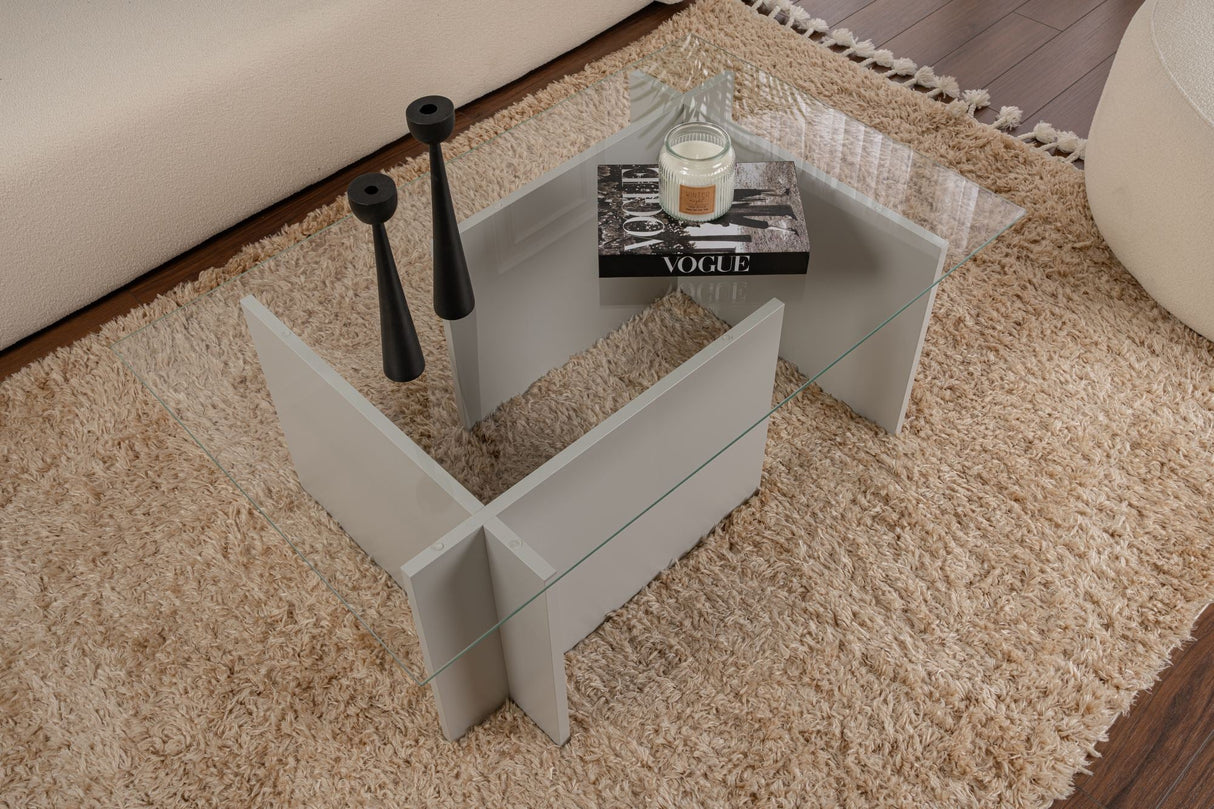 Măsuță de cafea Vetrino, Diverse culori, 105x65x40 cm - Gri | SKU: 353NRD1107 | Măsuță de cafea Vetrino, 105x65x40 cm, varianta Gri, produs pentru amenajarea locuinței, disponibil online în România la CasaMob