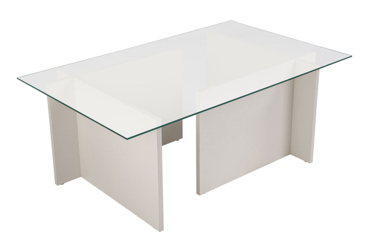 Măsuță de cafea Vetrino, Diverse culori, 105x65x40 cm - Alb cu aspect de lemn | SKU: 353NRD1108 | Măsuță de cafea Vetrino, 105x65x40 cm, varianta Alb cu aspect de lemn, produs pentru amenajarea locuinței, disponibil online în România la CasaMob
