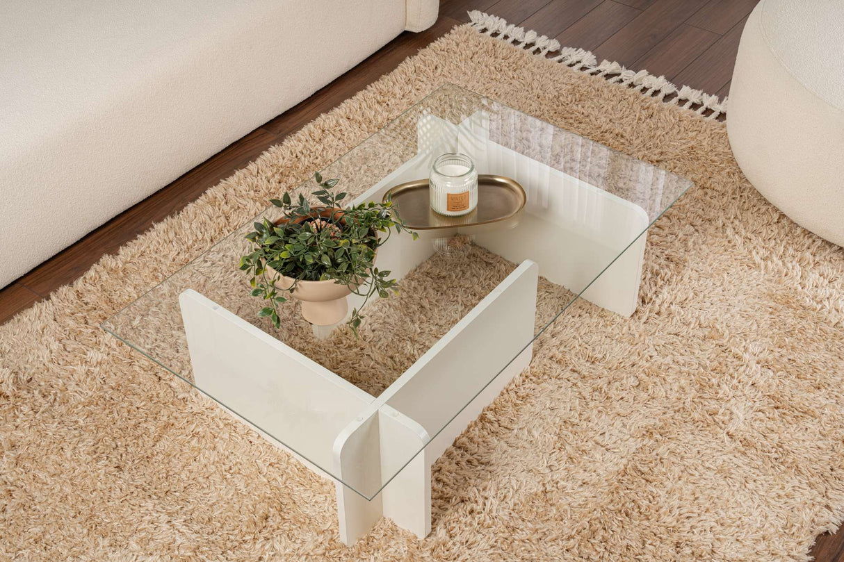 Măsuță de cafea Flavio, Diverse culori, 105x65x30 cm - Alb cu aspect de lemn | SKU: 353NRD1115 | Măsuță de cafea Flavio, 105x65x30 cm, varianta Alb cu aspect de lemn, produs pentru amenajarea locuinței, disponibil online în România la CasaMob