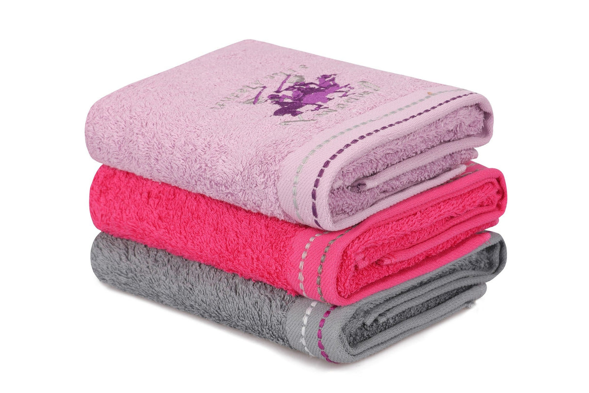 Prosop de baie 3 bucăți 401, Diverse culori, 50x90 cm - Fucsia - Lila - Gri | SKU: 355BHP2292 | Prosop de baie 3 bucăți 401, 50x90 cm, varianta Fucsia - Lila - Gri, produs pentru amenajarea locuinței, disponibil online în România la CasaMob