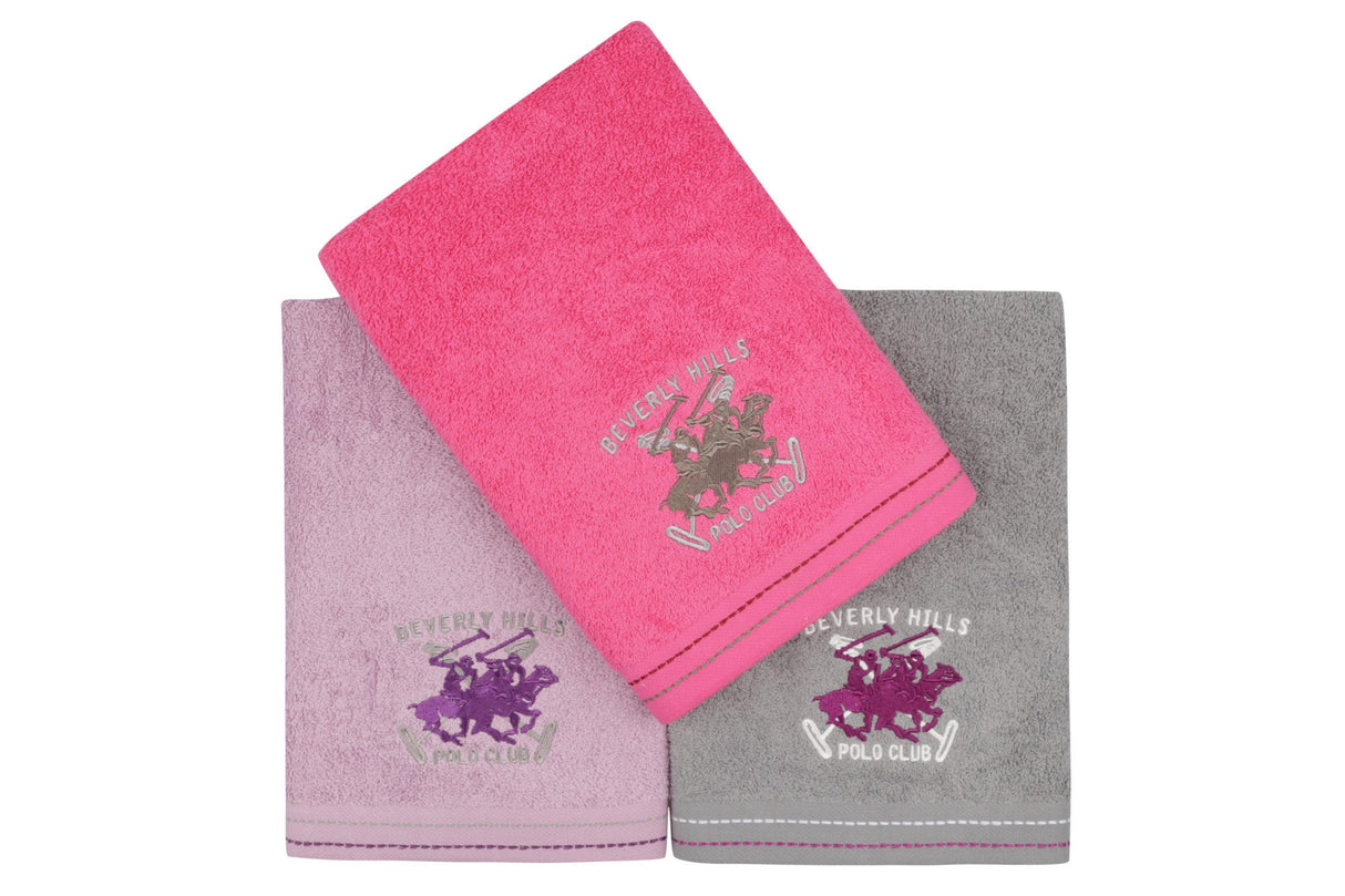 Prosop de baie 3 bucăți 401, Diverse culori, 50x90 cm - Fucsia - Lila - Gri | SKU: 355BHP2292 | Prosop de baie 3 bucăți 401, 50x90 cm, varianta Fucsia - Lila - Gri, produs pentru amenajarea locuinței, disponibil online în România la CasaMob