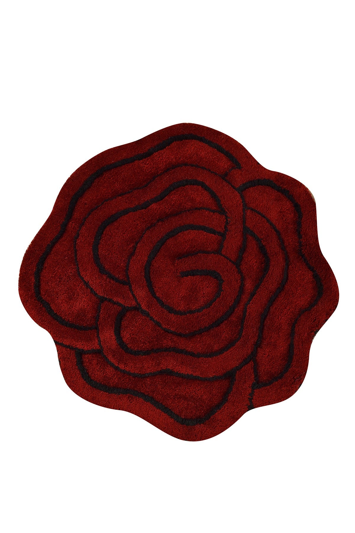 Covoraș de baie Big Rose, Roșu, Ø90x18 cm
