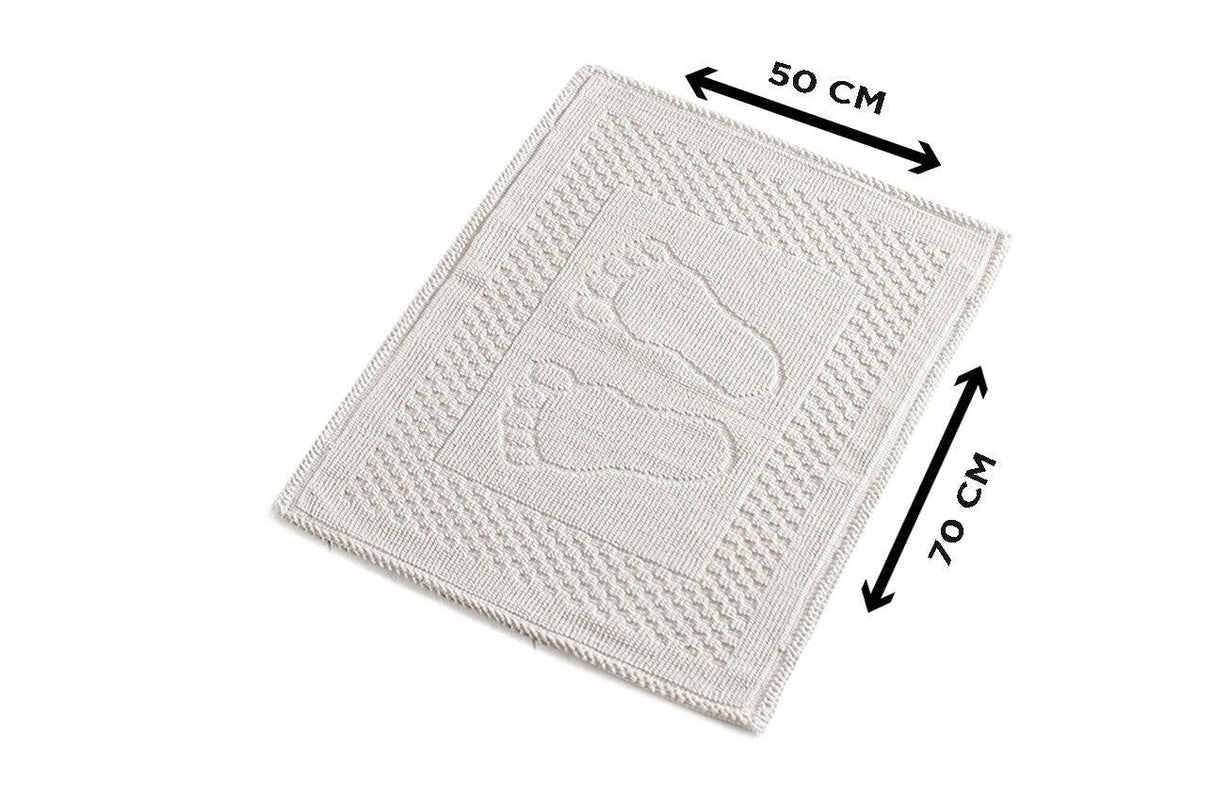 Covoraș de baie Foet, Diverse culori, 35x60x1 cm - Bone white | SKU: 359CHL1260 | Covoraș de baie Foet, 35x60x1 cm, varianta Bone white, produs pentru amenajarea locuinței, disponibil online în România la CasaMob