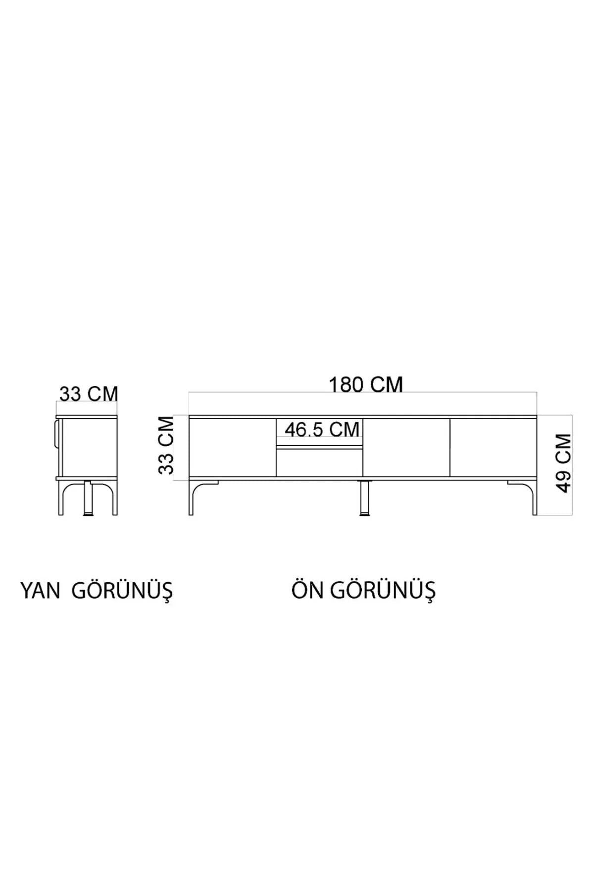 Comodă TV Tarz, Diverse culori, 180x33x49 cm - Antracit - Stejar | SKU: 360ALE1701 | Comodă TV Tarz, 180x33x49 cm, varianta Antracit - Stejar, produs pentru amenajarea locuinței, disponibil online în România la CasaMob