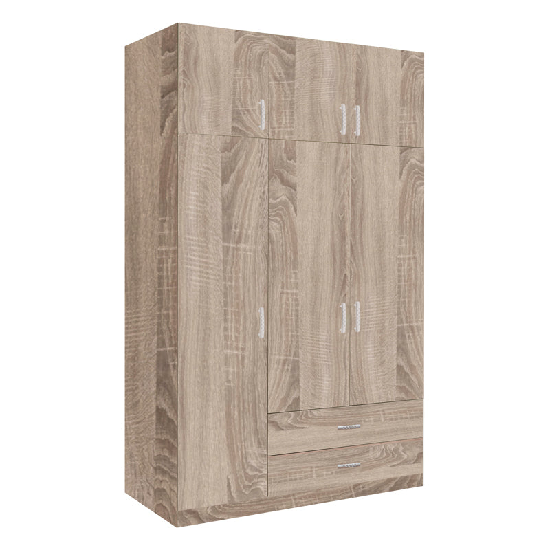 Dulap cu trei usi si sertare Royal , Sonoma 150x58x230cm