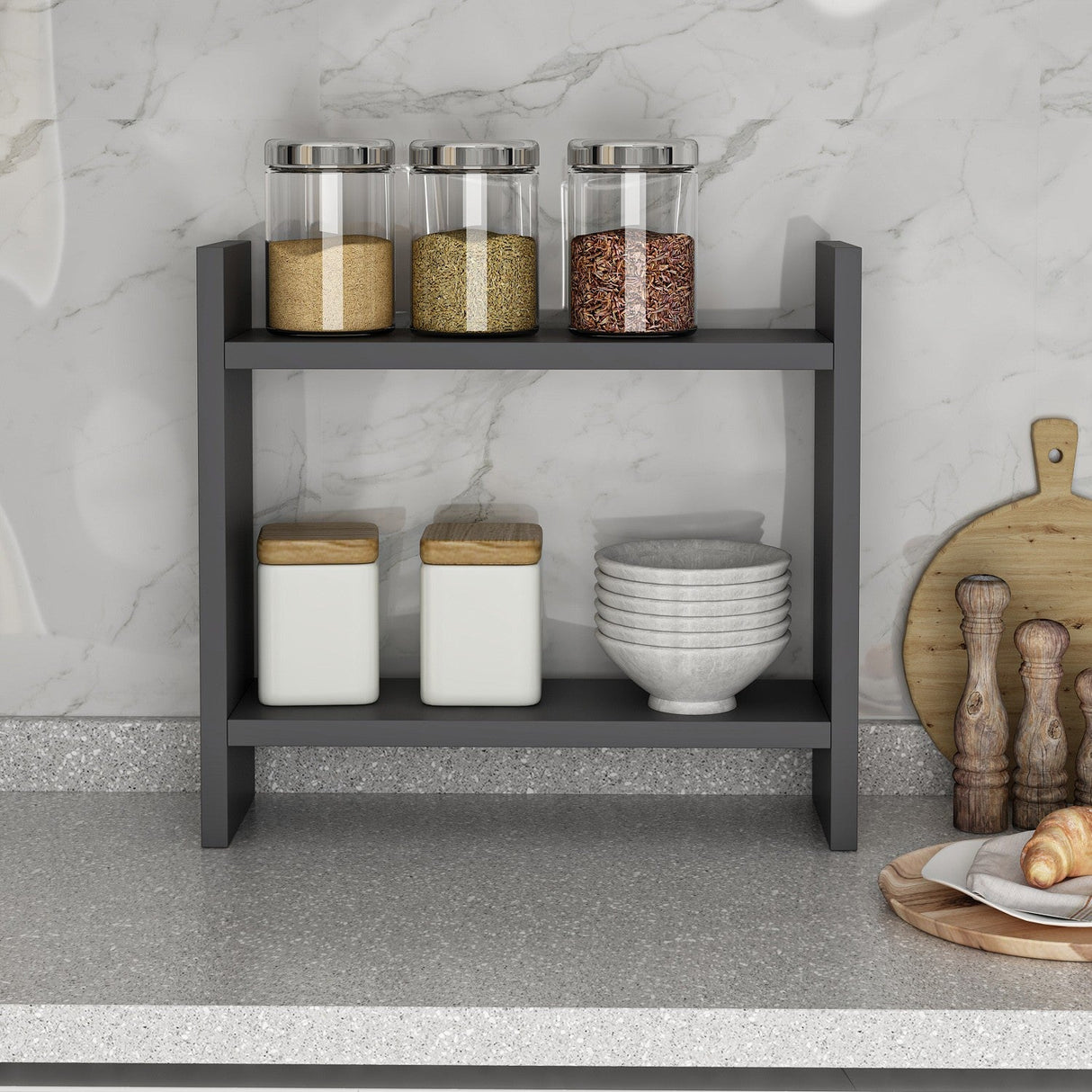 Raft de bucătărie Denver, Diverse culori, 34x30x10 cm - Antracit | SKU: 362ANT1116 | Raft de bucătărie Denver, 34x30x10 cm, varianta Antracit, produs pentru amenajarea locuinței, disponibil online în România la CasaMob