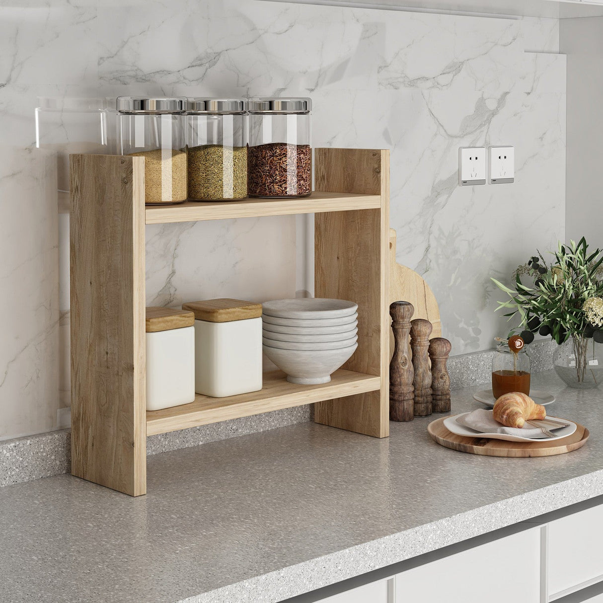 Raft de bucătărie Denver, Diverse culori, 34x30x10 cm - Pin atlantic | SKU: 362ANT1118 | Raft de bucătărie Denver, 34x30x10 cm, varianta Pin atlantic, produs pentru amenajarea locuinței, disponibil online în România la CasaMob
