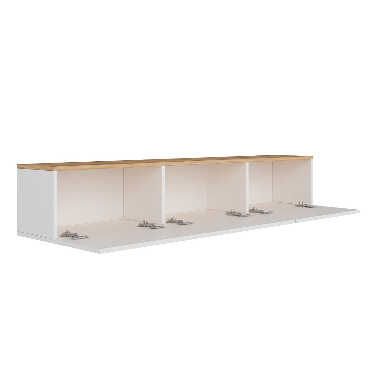 Comodă TV West, Diverse culori, 150x32x30 cm - Alb - Pin atlantic | SKU: 362ANT1155 | Comodă TV West, 150x32x30 cm, varianta Alb - Pin atlantic, produs pentru amenajarea locuinței, disponibil online în România la CasaMob