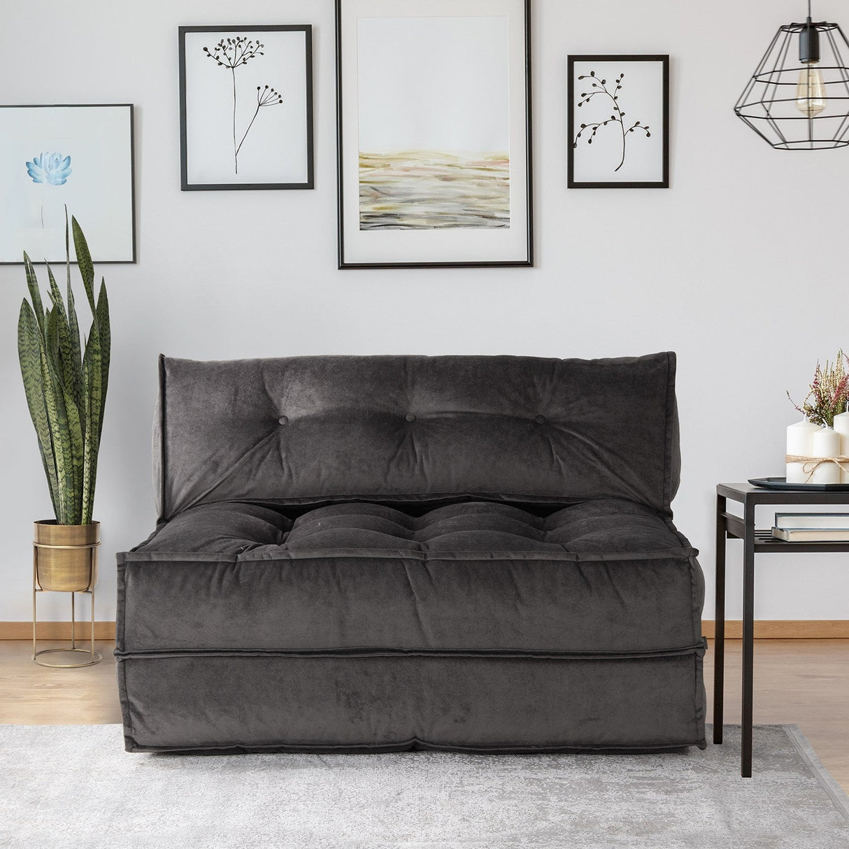 Canapea extensibilă 2 locuri Mocca, Diverse culori, 120x78x78 cm - Antracit | SKU: 363SLD1105 | Canapea extensibilă 2 locuri Mocca, 120x78x78 cm, varianta Antracit, produs pentru amenajarea locuinței, disponibil online în România la CasaMob