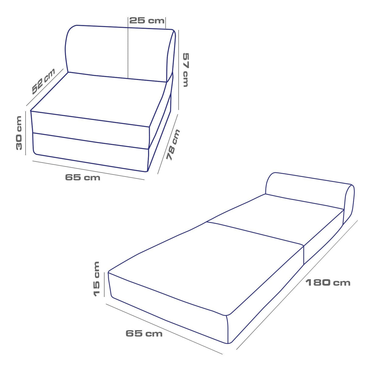 Fotoliu extensibil Magic, Diverse culori, 65x78x57 cm - Antracit | SKU: 363SLD1120 | Fotoliu extensibil Magic, 65x78x57 cm, varianta Antracit, produs pentru amenajarea locuinței, disponibil online în România la CasaMob