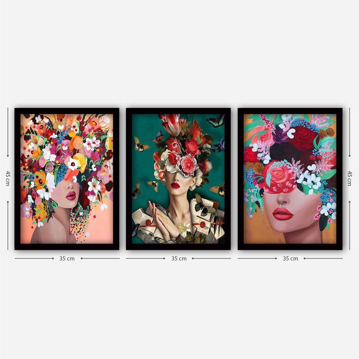 Tablou Canvas încadrată Valentina, Multicolor, 45x35 cm