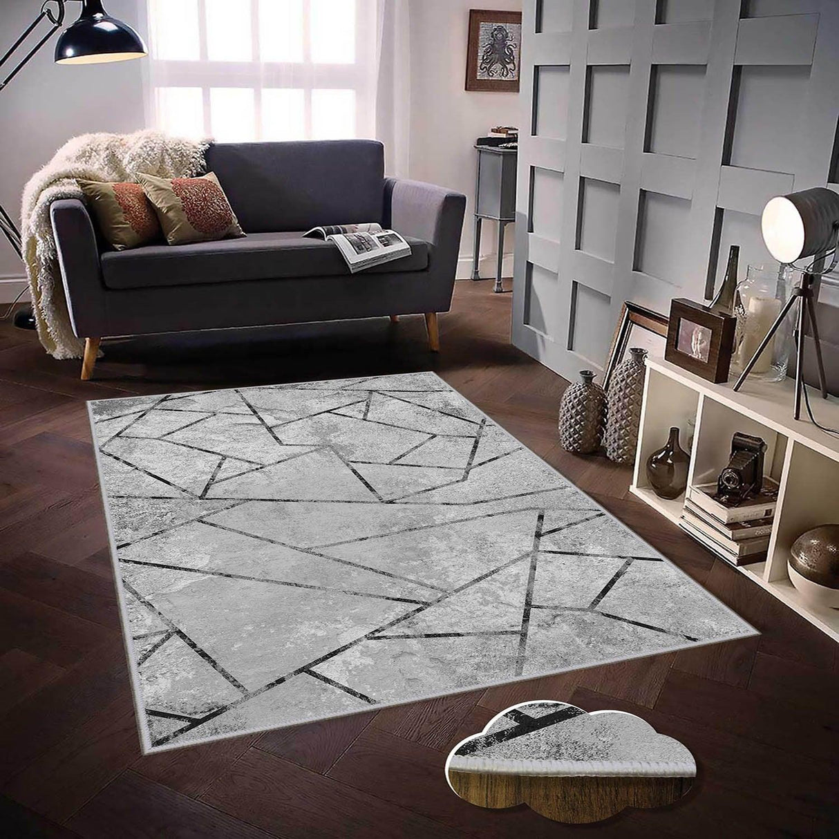 Covor de living / dormitor EEXFAB825, Multicolor