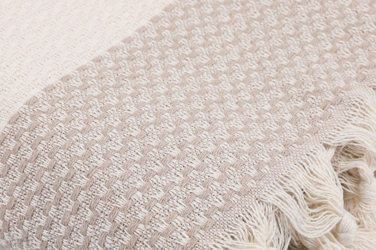 Cuvertură Şeritli, Diverse culori, 200x230 cm - Bej | SKU: 372VDN1123 | Cuvertură Şeritli, 200x230 cm, varianta Bej, produs pentru amenajarea locuinței, disponibil online în România la CasaMob