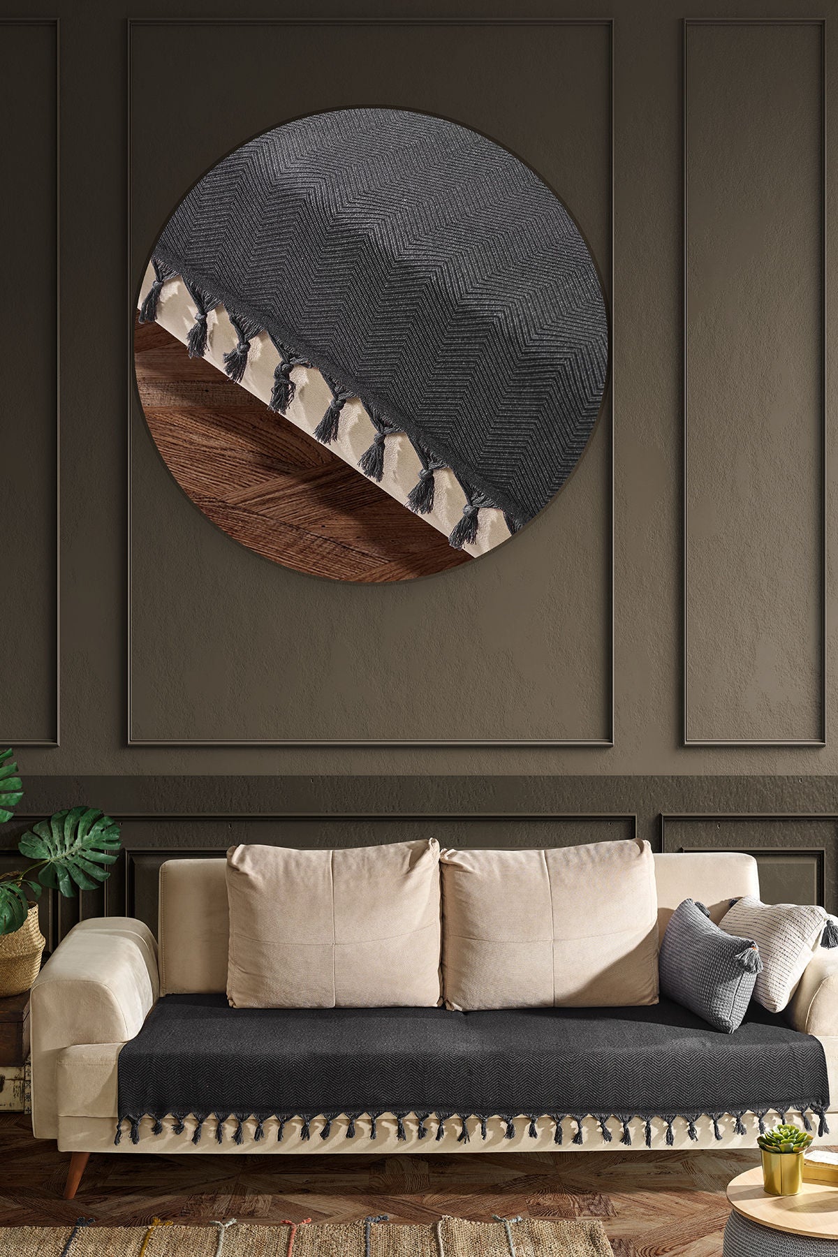 Cuvertură Asya, Negru, 115x200 cm