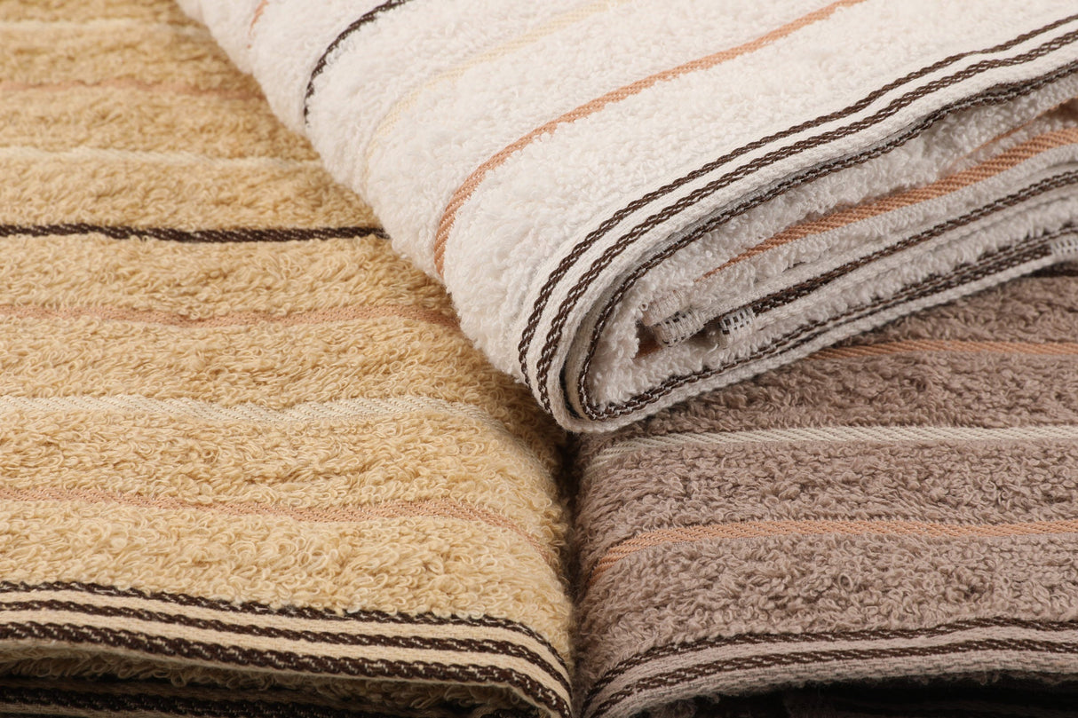 Set prosoape de baie 3 bucăți Milan 3'lü Set, Diverse culori, Diverse dimensiuni - Camel - Alb - Maro - 50x90 cm | SKU: 373VDN1135 | Set prosoape de baie 3 bucăți Milan 3'lü Set, varianta Camel - Alb - Maro - 50x90 cm, produs pentru amenajarea locuinței, disponibil online în România la CasaMob