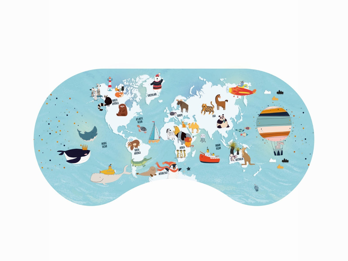Masă pentru copii World Map, Multicolor, 60x70x120 cm