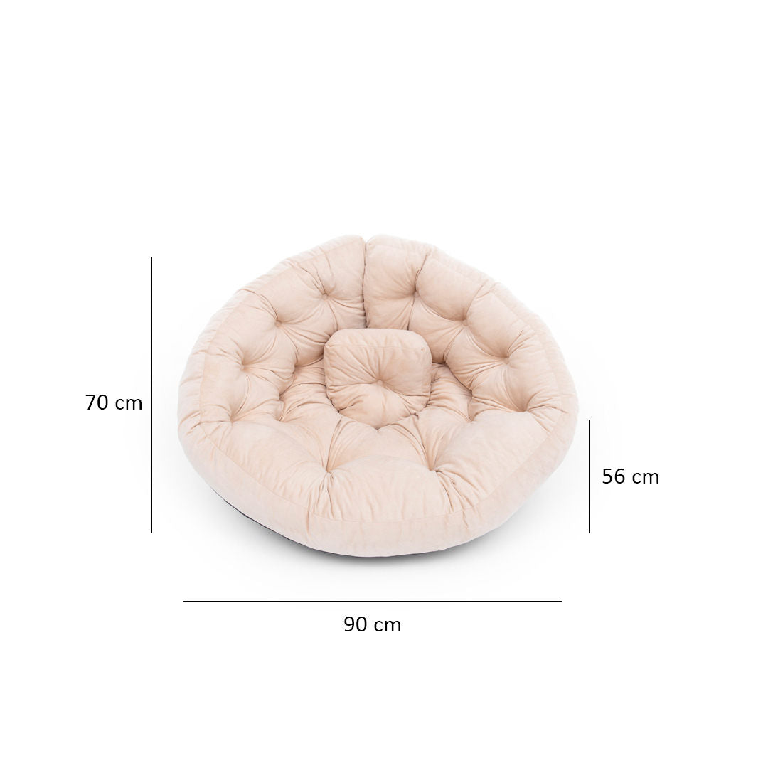 Taburet Kiku Large, Diverse culori, 90x56x70 cm - Crem | SKU: 379VLV2502 | Taburet Kiku Large, 90x56x70 cm, varianta Crem, produs pentru amenajarea locuinței, disponibil online în România la CasaMob