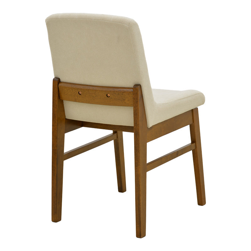 Scaun Dalby, Lemn de arbore de cauciuc, Crem-Nuc, 50x45x86 cm