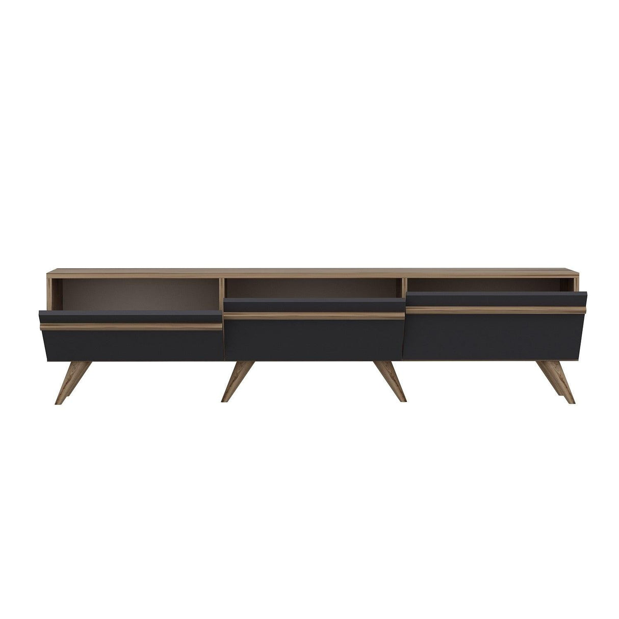 COMODA TV Amsterdam - Anthracite, Gri, 180x42x35 cm