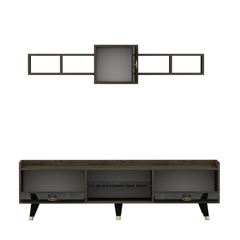 Comodă TV Rosa, Diverse culori, Diverse dimensiuni - Marble - 180x35x52 cm | SKU: 382NRC1117 | Comodă TV Rosa, varianta Marble - 180x35x52 cm, produs pentru amenajarea locuinței, disponibil online în România la CasaMob