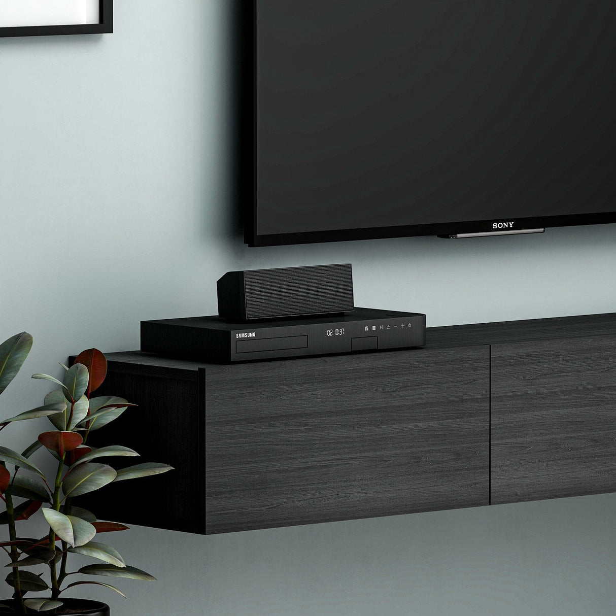 Comodă TV Terra, Diverse culori, 180x31x26 cm - Negru | SKU: 382NRC1511 | Comodă TV Terra, 180x31x26 cm, varianta Negru, produs pentru amenajarea locuinței, disponibil online în România la CasaMob