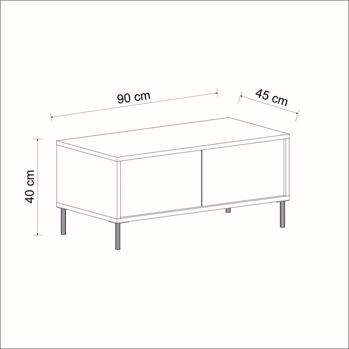 Măsuță de cafea Imaj, Diverse culori, 90x45x40 cm - Travertin - Auriu | SKU: 382NRC1532 | Măsuță de cafea Imaj, 90x45x40 cm, varianta Travertin - Auriu, produs pentru amenajarea locuinței, disponibil online în România la CasaMob