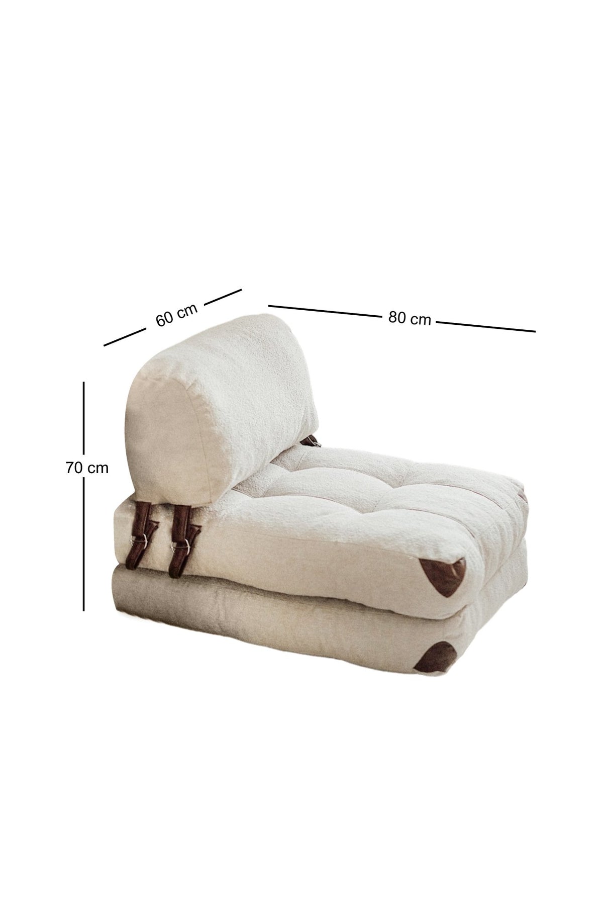 Fotoliu extensibil Fold Teddy, Diverse culori - Crem | SKU: 383EVN1101 | Fotoliu extensibil Fold Teddy, varianta Crem, produs pentru amenajarea locuinței, disponibil online în România la CasaMob