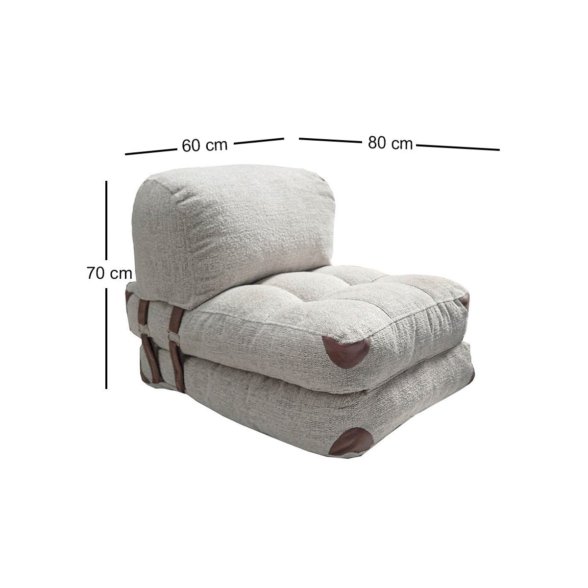 Fotoliu extensibil Fold Teddy, Diverse culori - Gri | SKU: 383EVN1103 | Fotoliu extensibil Fold Teddy, varianta Gri, produs pentru amenajarea locuinței, disponibil online în România la CasaMob