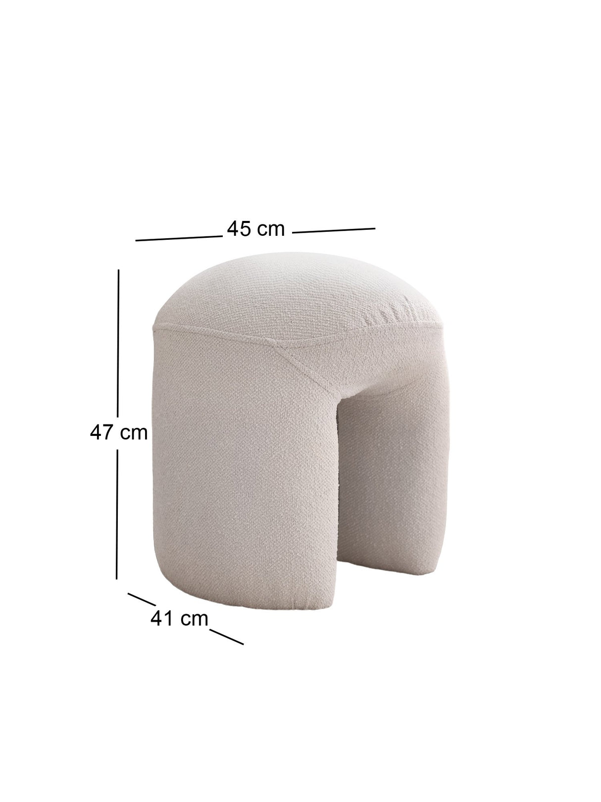 Taburet Kiki, Diverse culori, 45x41x47 cm - Crem | SKU: 383EVN1109 | Taburet Kiki, 45x41x47 cm, varianta Crem, produs pentru amenajarea locuinței, disponibil online în România la CasaMob