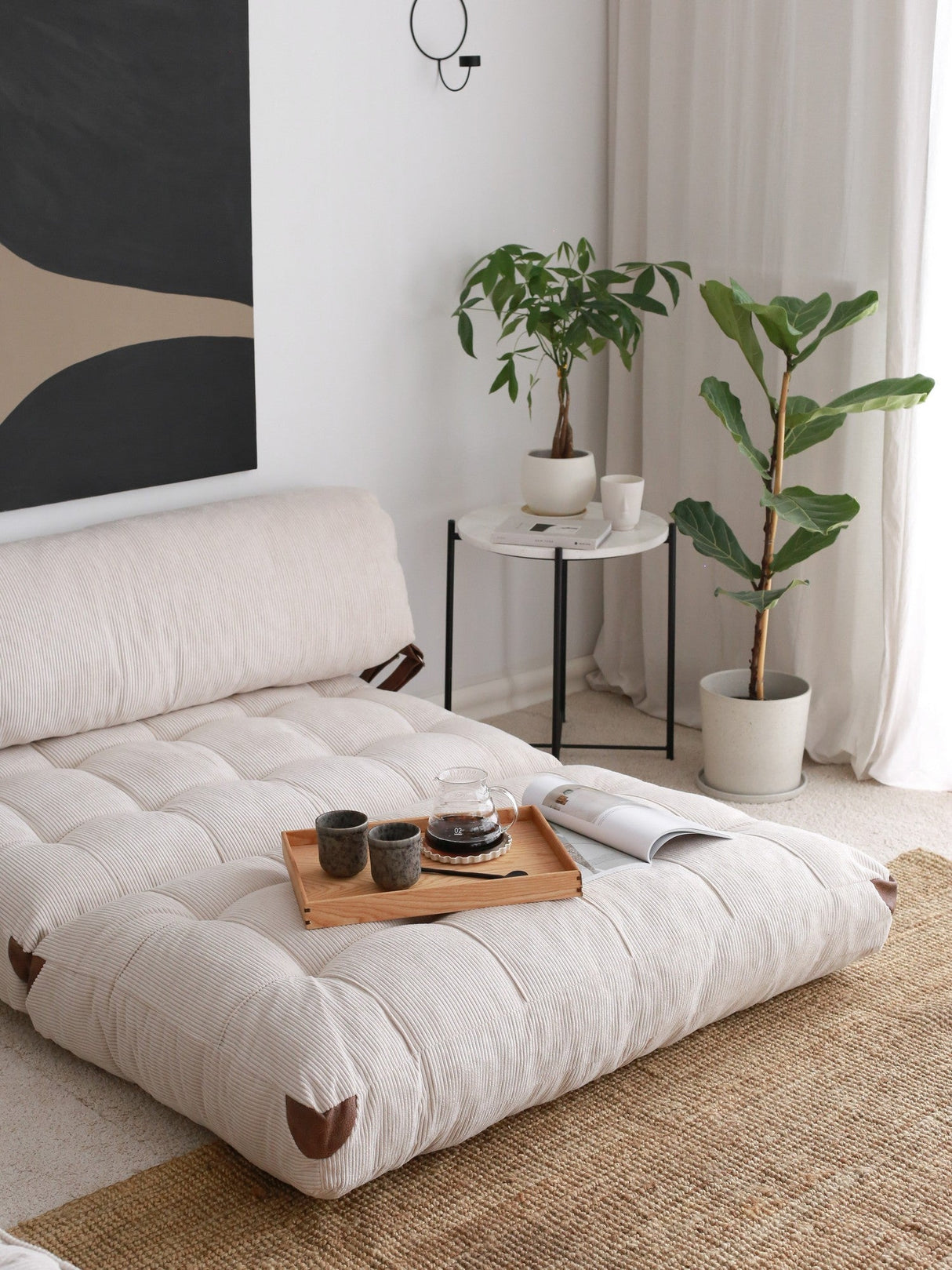 Canapea extensibilă 2 locuri Fold, Catifea și Teddy, Diverse culori, 120x75 cm - Alb | SKU: 383EVN1111 | Canapea extensibilă 2 locuri Fold, Catifea, Alb, 120x75 cm, mobilier pentru living, disponibil online în România la CasaMob