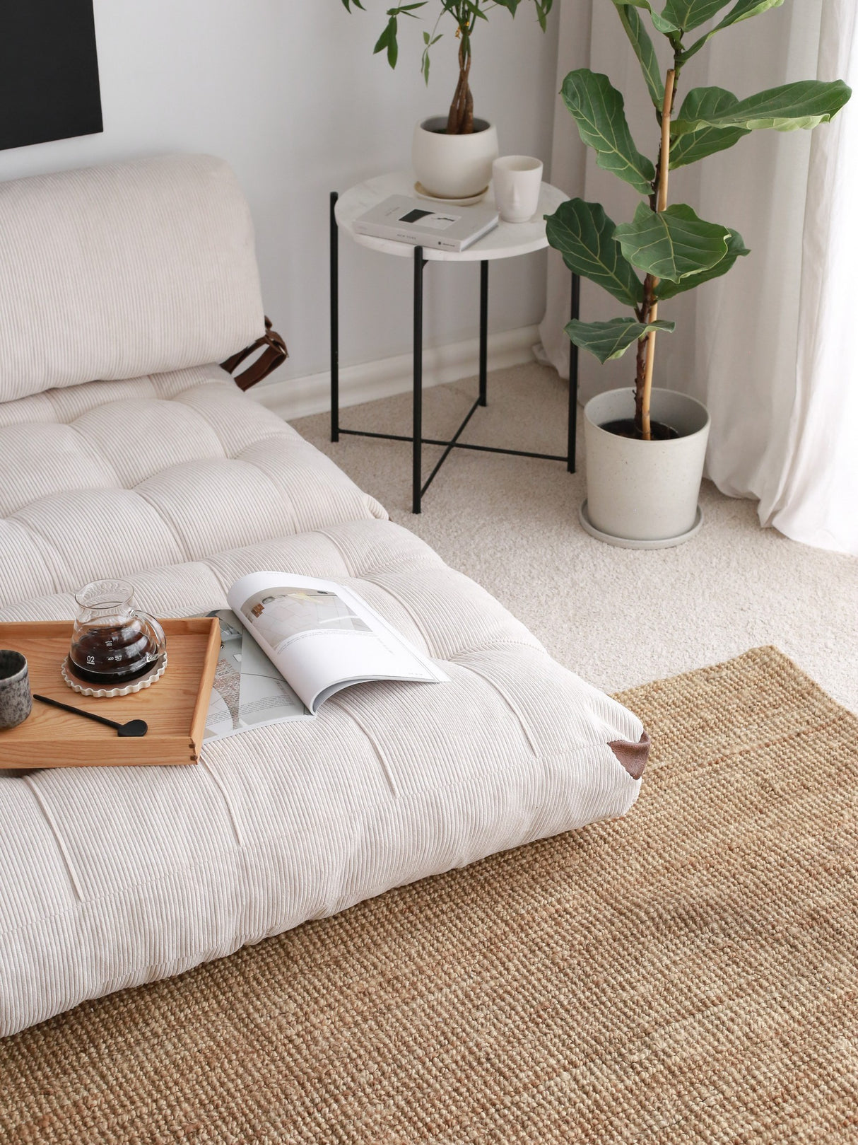 Canapea extensibilă 2 locuri Fold, Catifea și Teddy, Diverse culori, 120x75 cm - Alb | SKU: 383EVN1111 | Canapea extensibilă 2 locuri Fold, Catifea, Alb, 120x75 cm, mobilier pentru living, disponibil online în România la CasaMob