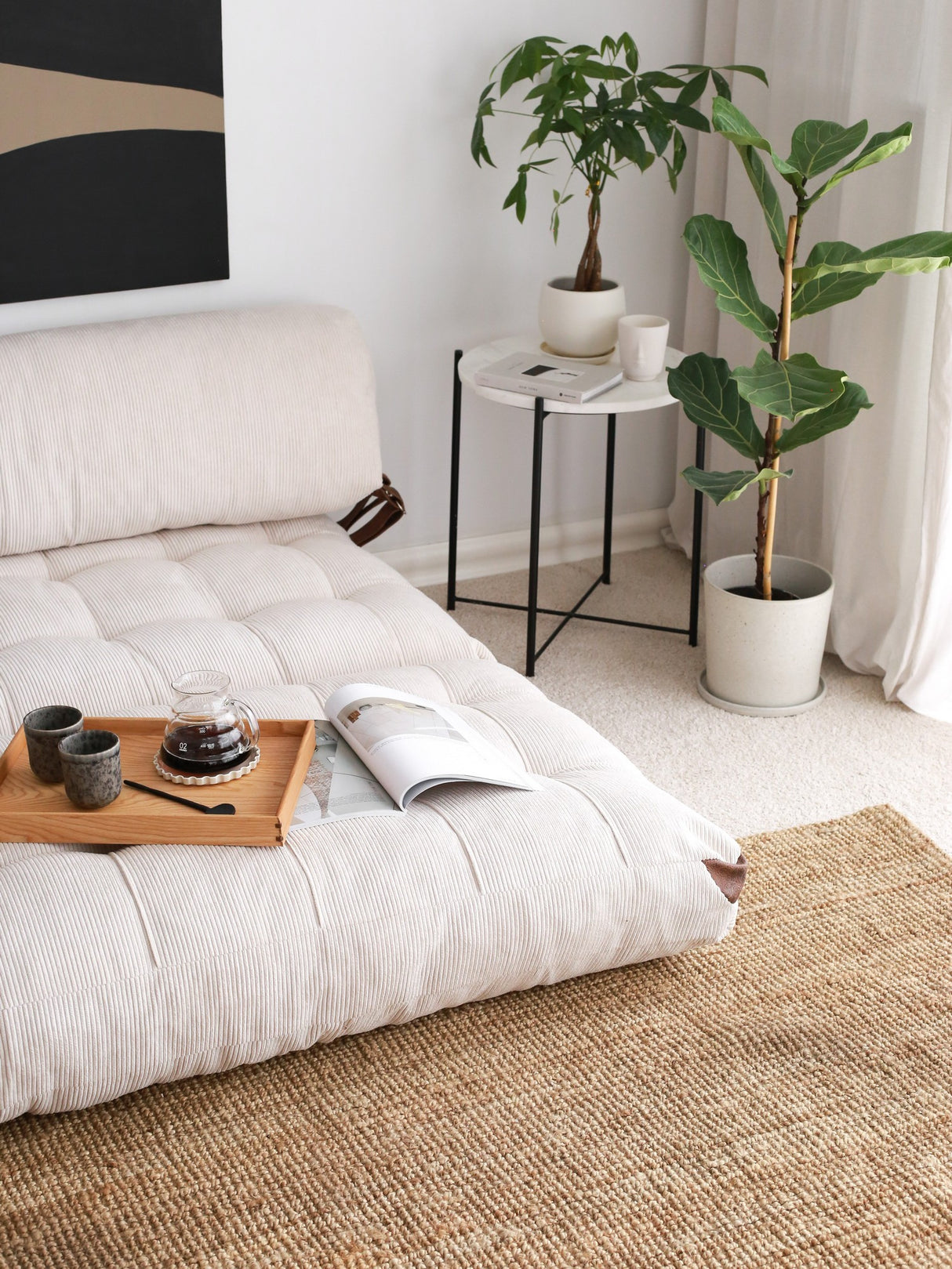 Canapea extensibilă 2 locuri Fold, Catifea și Teddy, Diverse culori, 120x75 cm - Alb | SKU: 383EVN1111 | Canapea extensibilă 2 locuri Fold, Catifea, Alb, 120x75 cm, mobilier pentru living, disponibil online în România la CasaMob