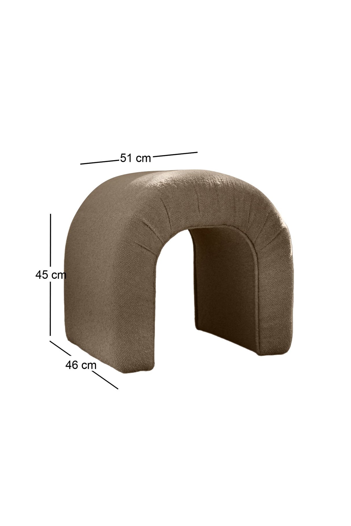 Taburet Nu, Diverse culori, 51x46x45 cm - Maro | SKU: 383EVN1114 | Taburet Nu, 51x46x45 cm, varianta Maro, produs pentru amenajarea locuinței, disponibil online în România la CasaMob