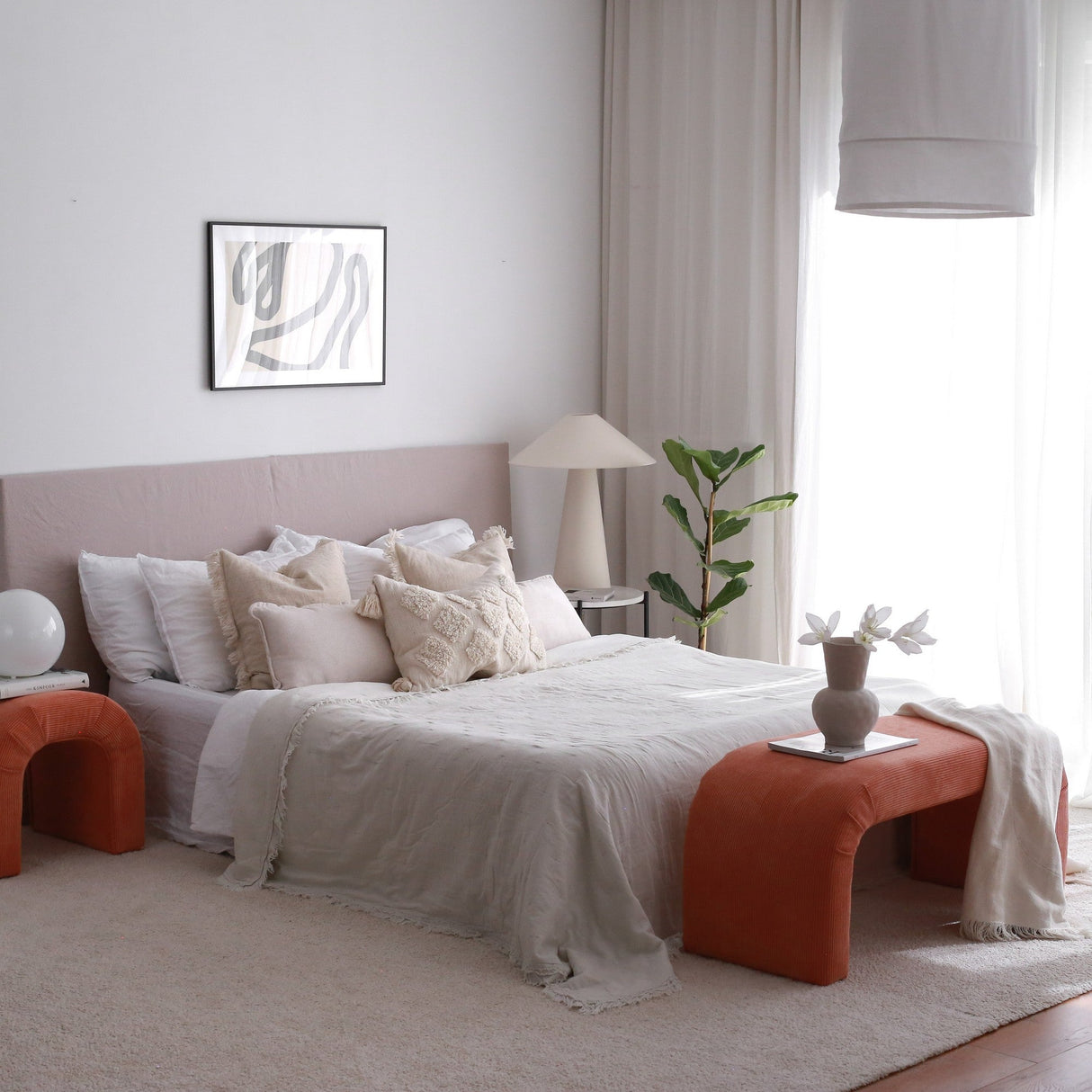 Taburet Nu Bench, Diverse culori, 106x46x45 cm - Coral | SKU: 383EVN1120 | Taburet Nu Bench, 106x46x45 cm, varianta Coral, produs pentru amenajarea locuinței, disponibil online în România la CasaMob