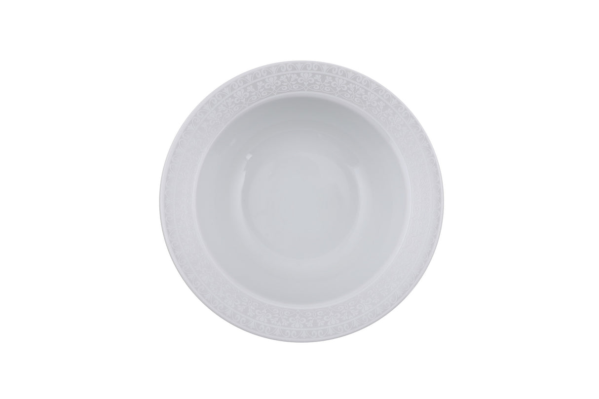 Serviciu de masă 84 bucăți TLS84YT9205106, Alb - Gri, 26x26 cm