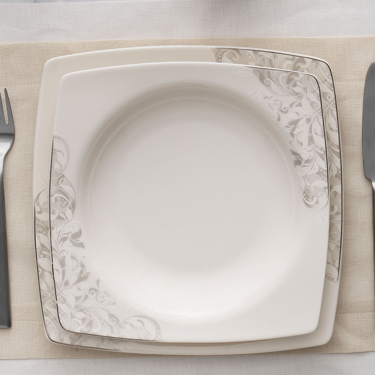 Serviciu de masă 61 bucăți GBSCR61KYT8305507, Alb, 29x18 cm