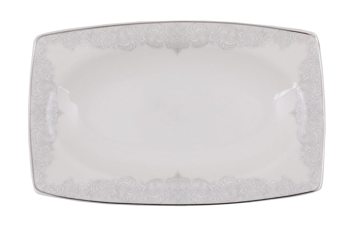 Serviciu de masă 61 bucăți GBSCR61KYT8305428, Alb, 29x18 cm