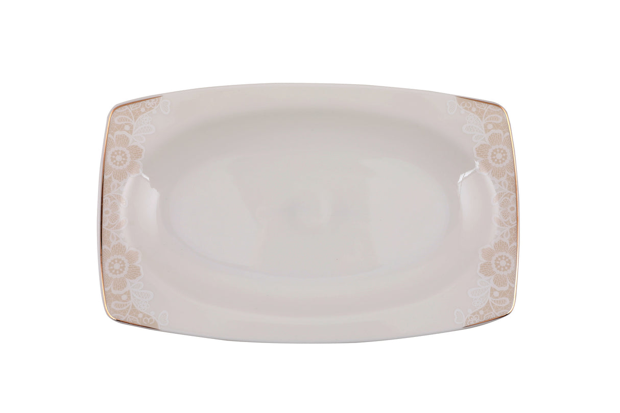 Serviciu de masă 61 bucăți GBSCR61KYT8305487, Alb, 29x18 cm