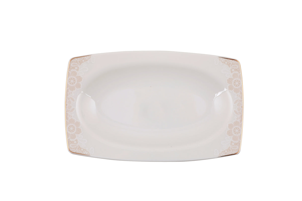 Serviciu de masă 61 bucăți GBSCR61KYT8305487, Alb, 29x18 cm