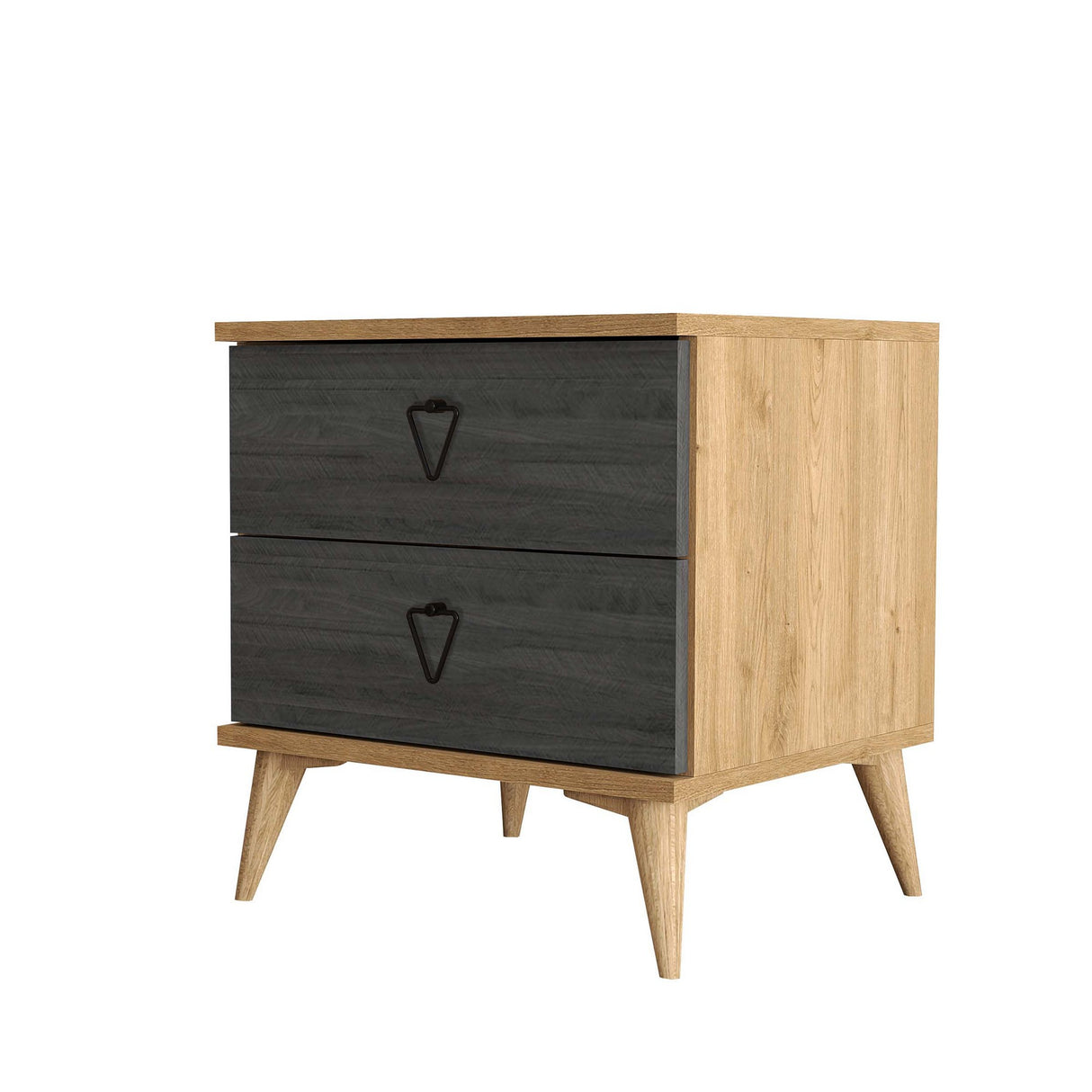 Noptieră Versa-Ce 3638, Stejar - Maro închis, 52x45x55 cm